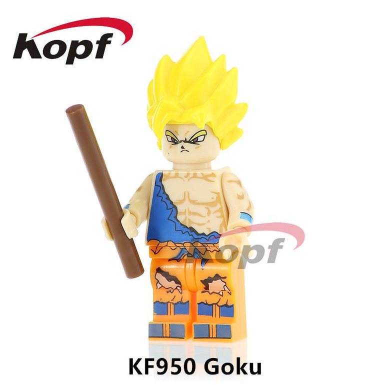Single Sale Building Blocks Dragon Ball Z Figures Broly Super Sayayin Black Goku Vegeta Dolls Bricks Children Gift Toys KF392
