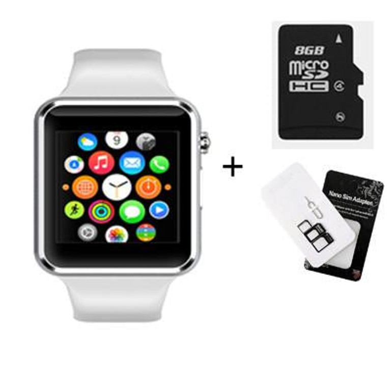 Betreasure A1 Smart Watch Clock  Sim/TF Card Slot Push Message Bluetooth Watch For Android iOS Phone PK DZ09 GT08 W8 Smartwatch