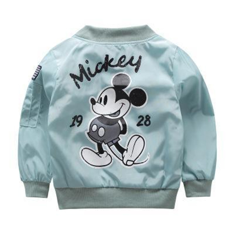 Girls Mickey Coat Windbreaker Spring Autumn Baby Trench for Boys Fashion Children Jackets for Teenagers Infant Coat Kid Outwear