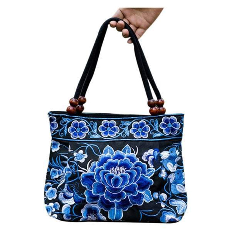 Chinese Women Handbag Embroidery Ethnic Summer Handmade Flowers Ladies Tote Shoulder Bags Cross-body bag