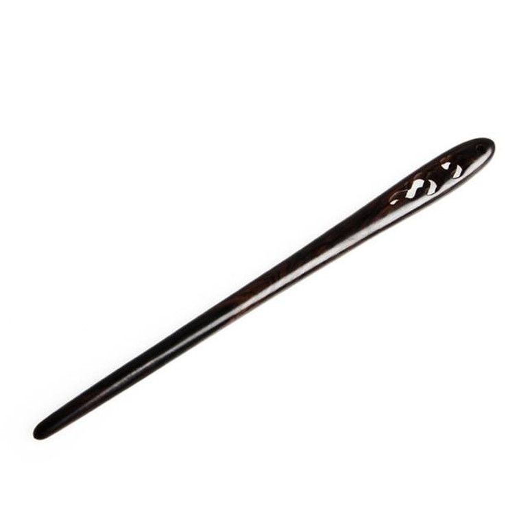 Chinese Classic Ancient Handmade Black Ebony Dish Made Wood Hairpin Hair Sticks Chinese Classic Ancient Handmade Black Ebony Dish Made Wood Hairpin Hair Sticks