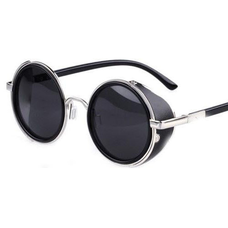 Free shipping glasses New Fashion glasses Women men Fashion retro roundness metal punk Sunglasses summer  7 colors glasses