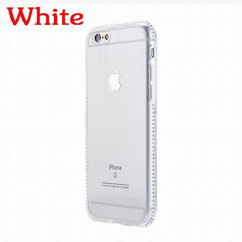 NEW! CZ Diamond Crystal Frame Transparent Clear Phone Back Cover Soft TPU Phone Case For iPhone 7 For iPhone7 7 Plus
