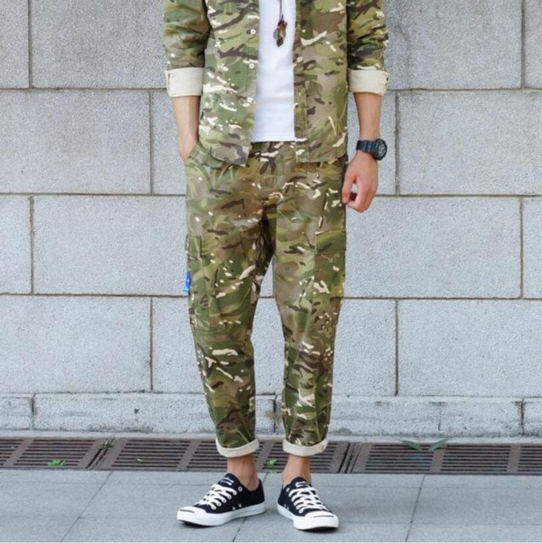 2016 Army Men's Camouflage Cargo Pants Casual Mens Harem Pants Multi Pocket Cargos Trousers Men Casual Long Military Pant