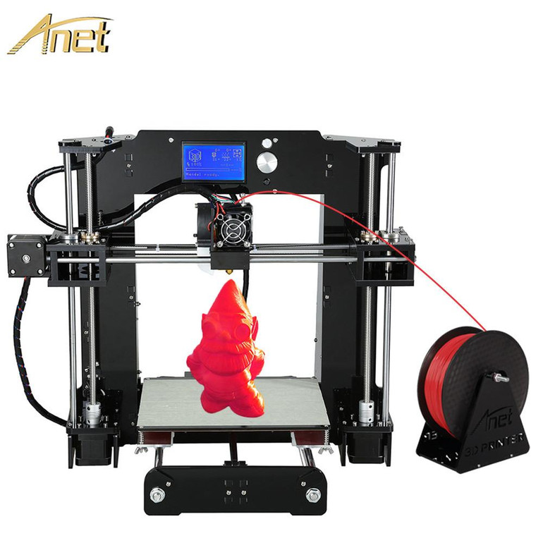 2016 11.11 Promotion High Quality Large Printing Size Anet A6 Upgrated Reprap Prusa i3 3D Printer Kit DIY With Free Filaments