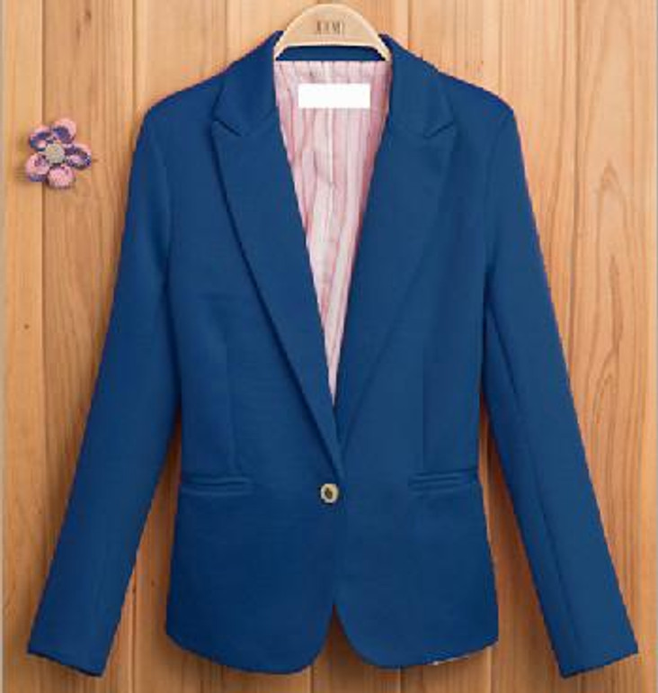 2016  Women Suit Blazer Foldable Brand Jacket Made Of Cotton & Spandex With Lining Vogue Candy Colors Blazers Free ShippingA7995
