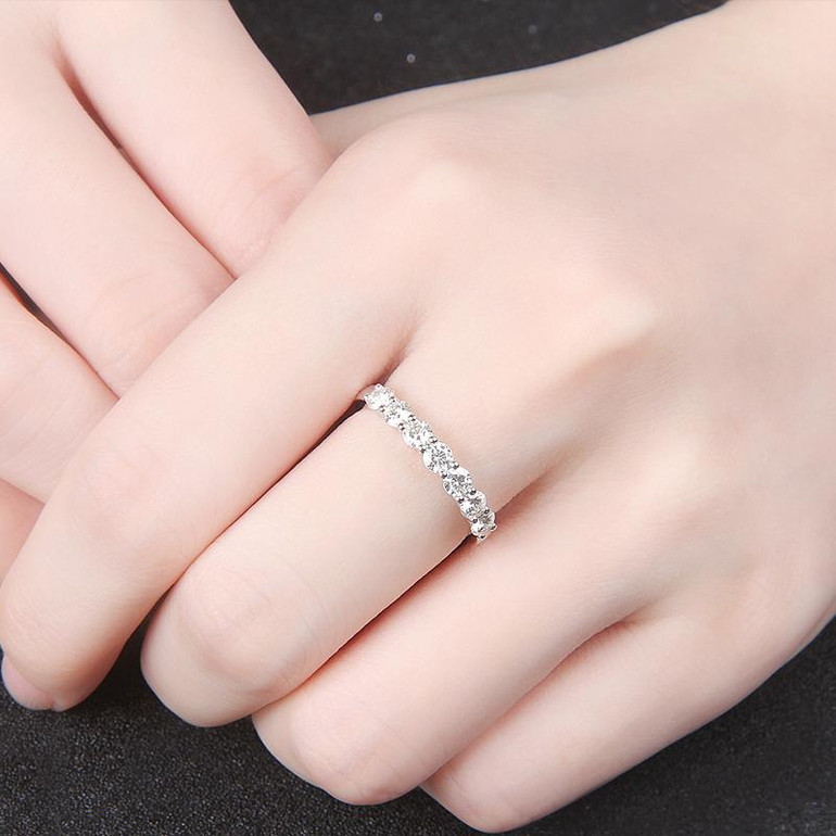 18k Gold Diamond Ring Diamond Wedding Ring Engagement Proposal Ring for Women