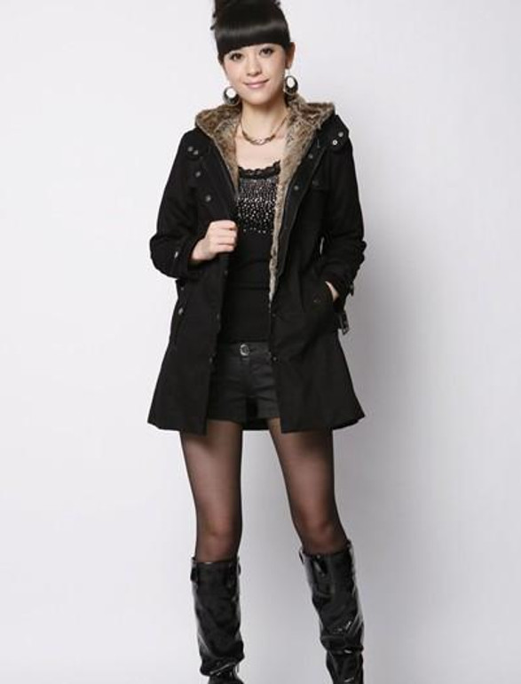 2017 Autumn Women's Wool Liner Down Coat Outerwear Slim Thickening Large Size XXXL Winter Warm fur Jacket Snow Overcoat Female