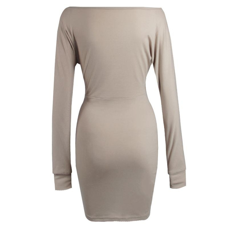 2017 Autumn Women Dresses Off Shoulder Office Sexy Party Bodycon Casual Korean Slim Long Sleeve Winter Dress Vestidos Robe