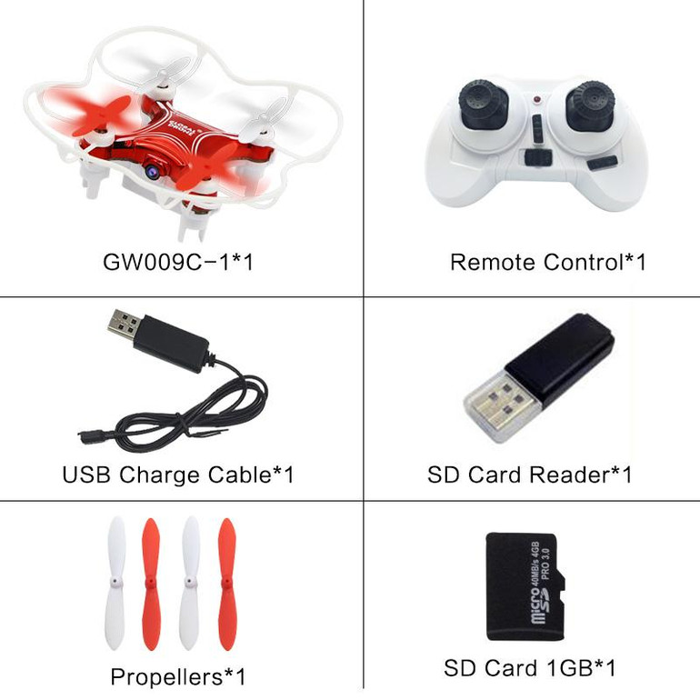 Global Drone GW009C-1 RC Helicopter Quadcopter Dron Altitude Hold Micro Drone Quadrocopter Mini Drone with Camera HD VS S9 E59