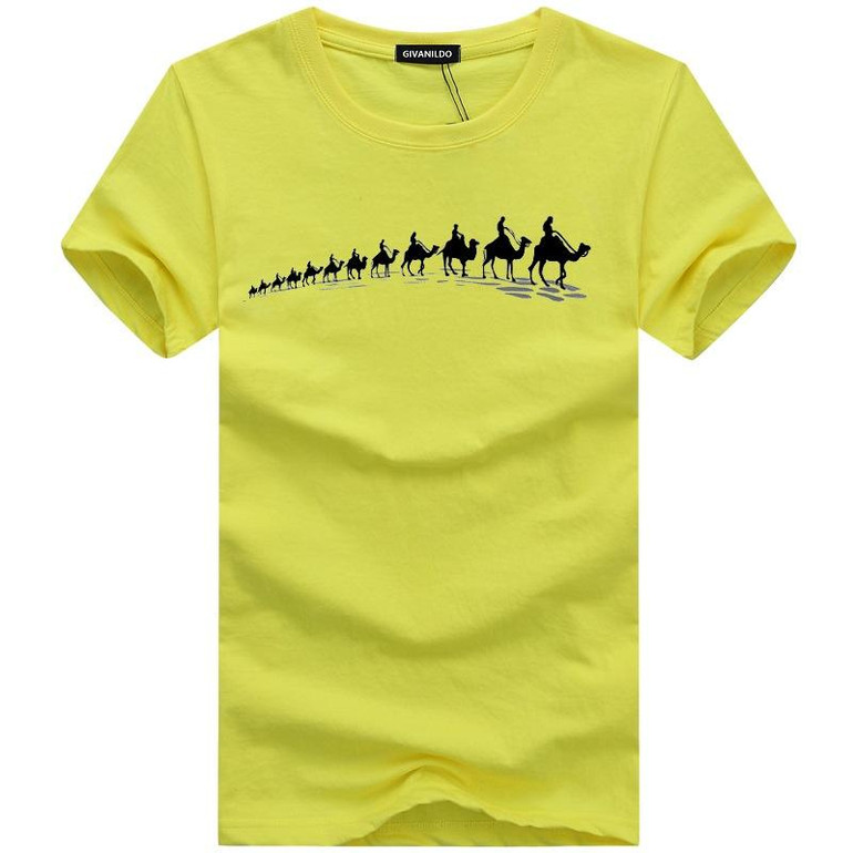 Givanildo Men T-Shirt Plus Size Clothes Camel Brand Printed Short Sleeve Shirts High Quality 5XL T Shirt Casual Cotton BY009