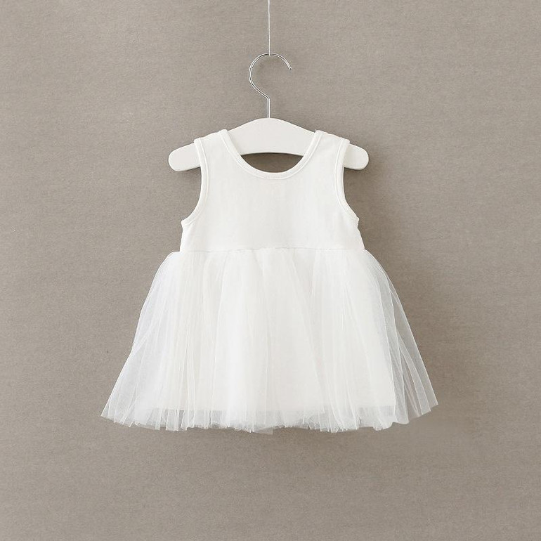 2017 Baby Kids Girl Vest Dress Infant Lace Summer Dresses Newborn Baby Girls Bebes Cotton Clothes New