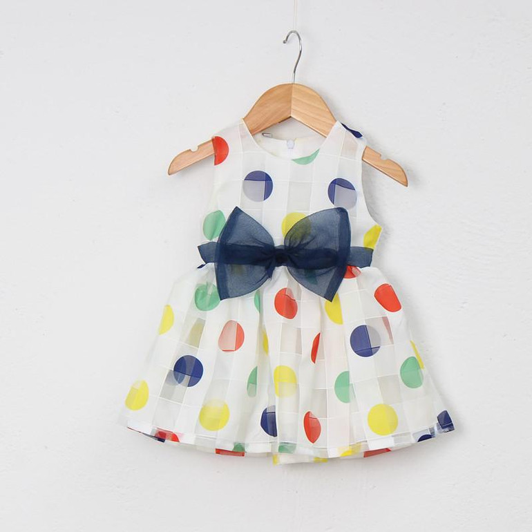 2017 Baby Girl Dress Baby Summer Sleeveless Bow Dot Chiffon Dress Infant Baby Cute Fashion Clothing Baby 1st Birthday Dress 2017 Baby Girl Dress Baby Summer Sleeveless Bow Dot Chiffon Dress Infant Baby Cute Fashion Clothing Baby 1st Birthday Dress