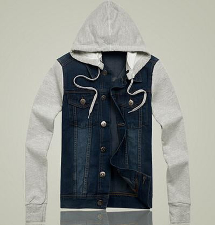 Denim Jacket men hooded sportswear Outdoors Casual fashion Jeans Jackets Hoodies Cowboy Mens Jacket and Coat Plus Size 4XL 5XL