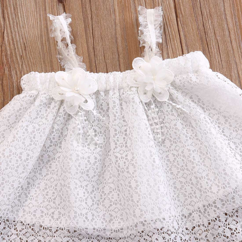 2018 New Baby Kids Girls Summer Dress Sleeveless Princess Party Flower Tutu Dress Clothes 0-24M