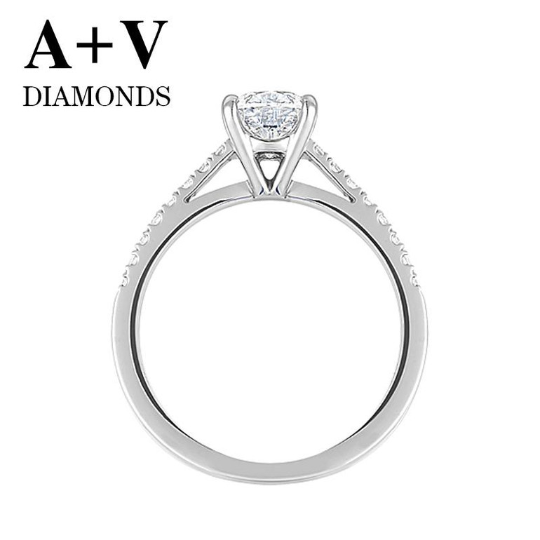 free shipping 18k white gold or rose gold 0.23ct nature diamond classic ring for women engagement wedding anniversary