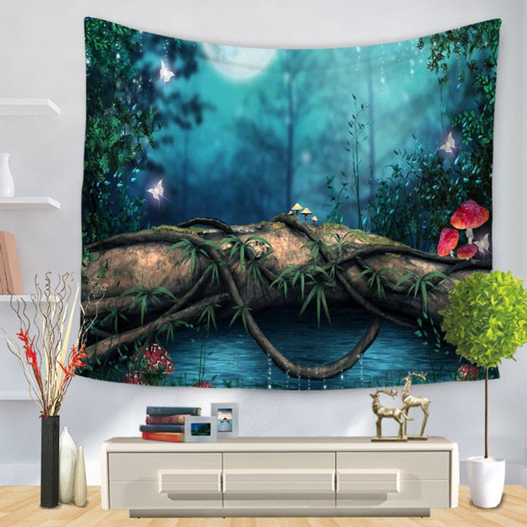 Aqua River Tapestry