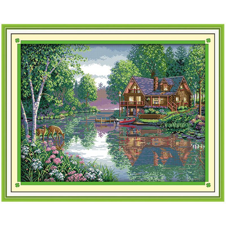 Leisure Hut Patterns counted Cross Stitch 11CT 14CT Cross Stitch Set Wholesale Scenery Cross-stitch Kit Embroidery Needlework