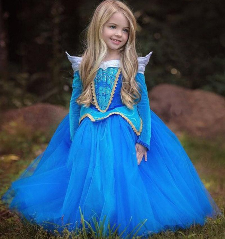 Girl Performance Dress Children Clothing Belle Princess Kids Aurora Sofia Sleeping Beauty Dress Girls Ball Gown Cosplay Costumes