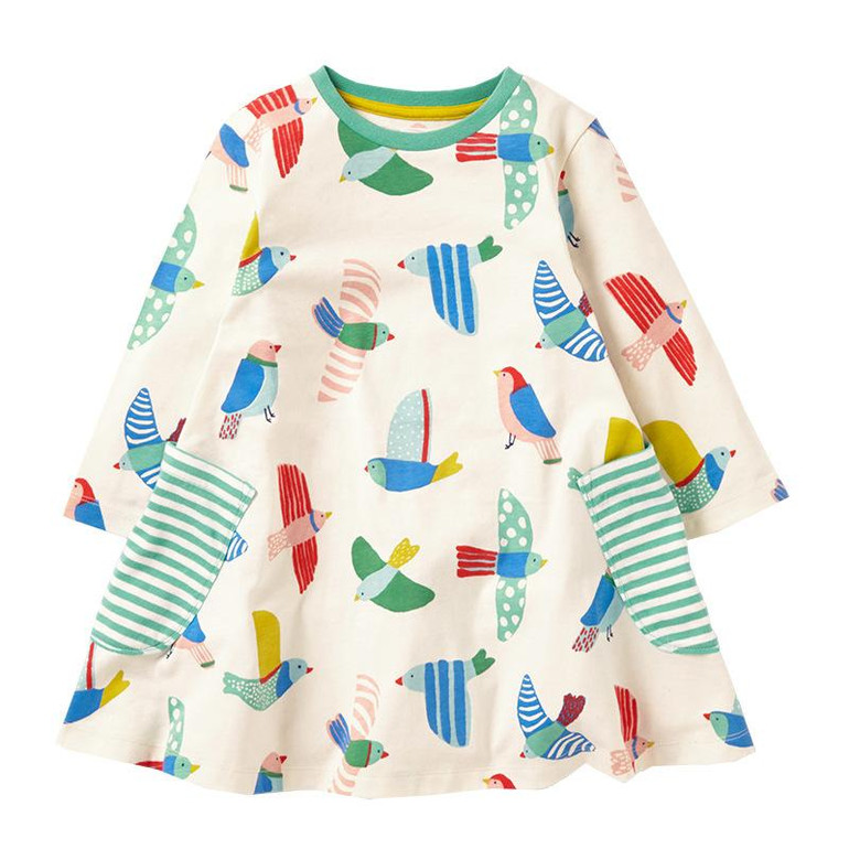Girl Dresses Winter Kids Dress For Girls Flower Baby Girl Dresses Clothes Long Sleeve Beautiful Children Dresses Girls New 2017
