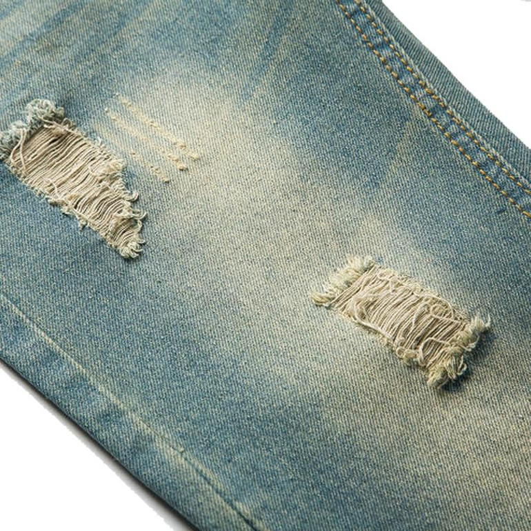 2016 Hot Sale Fashion & Casual Men's Jeans Hole Ripped Jeans Men Hiphop Pants Straight Jeans For Men Denim Trousers