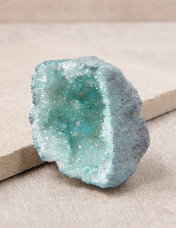 Aqua Aura Quartz Mini Geode