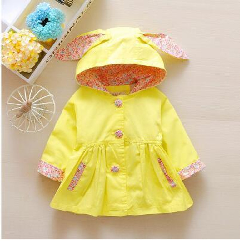 Baby clothing spring and autumn outerwear baby girl bow long-sleeve cotton trench baby cardigan fashion style baby coat