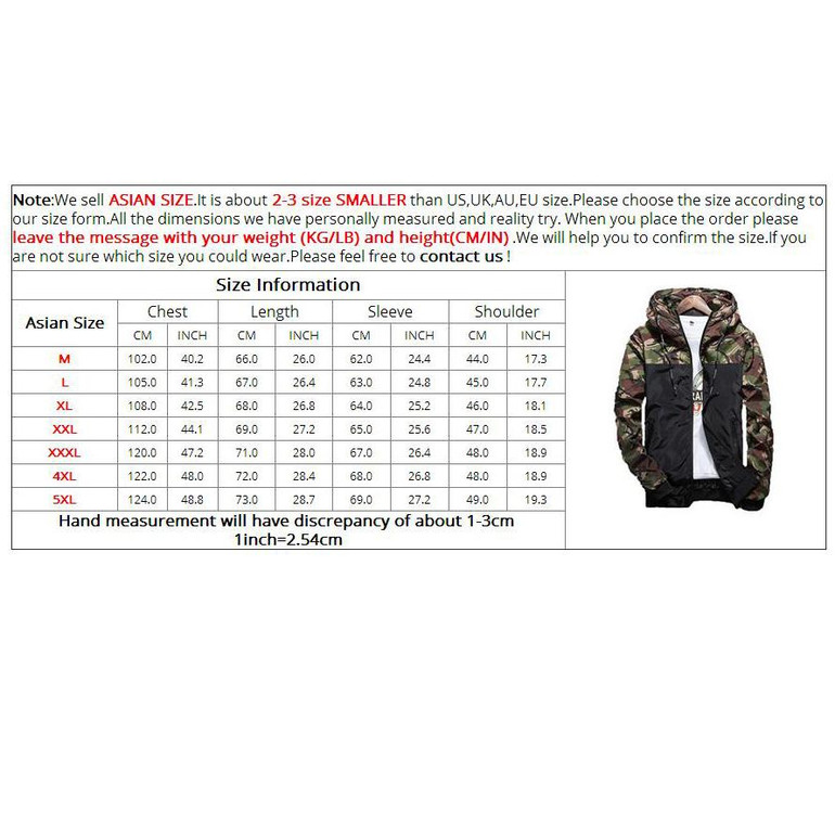2017 Spring Men's Camouflage Coat Mens Hoodies Casual Jacket Brand Clothing Mens Windbreaker Coats Male Outwear 5XL
