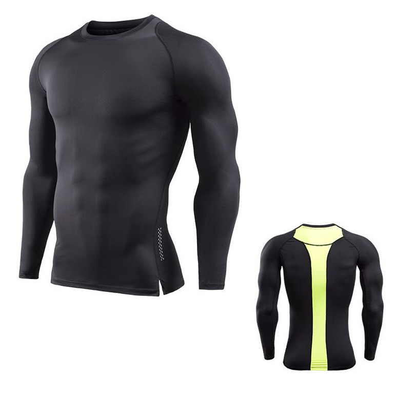 2017Mens Fitness Long Sleeves Rashguard T Shirt Men Bodybuilding Skin Tight Thermal Compression Shirts MMA Crossfit Workout Top