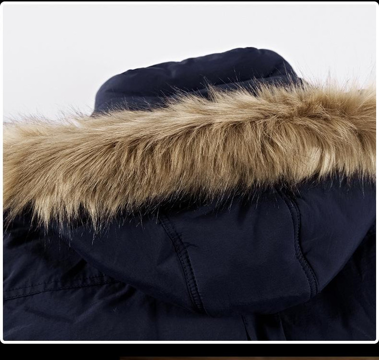 Large Size Jacket Mens Clothing Winter Long Coat Parkas Snow Clothes Outwear Overcoat Windbreaker Warm Thick Hoodies Fur Collar