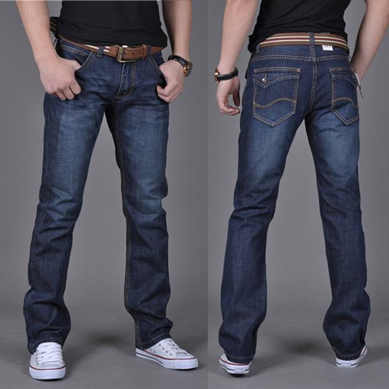 spring autumn men fashion straight jeans young men boy casual handsome jeans