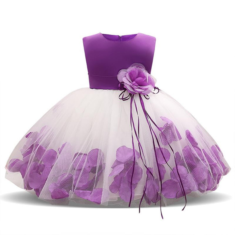 Ai Meng Baby Flower Baby Girl Christening Gown Baptism Clothes Newborn Baby Girl 1 Year Birthday Dress Infant Party Dresses Wear