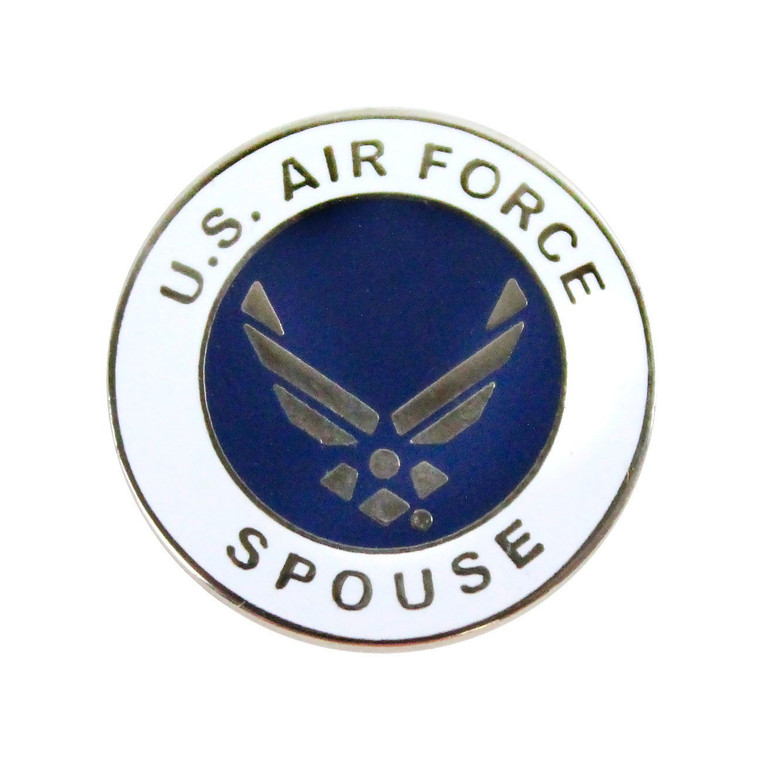 Air Force Spouse with Hap Arnold Wings 7/8" Lapel Pin