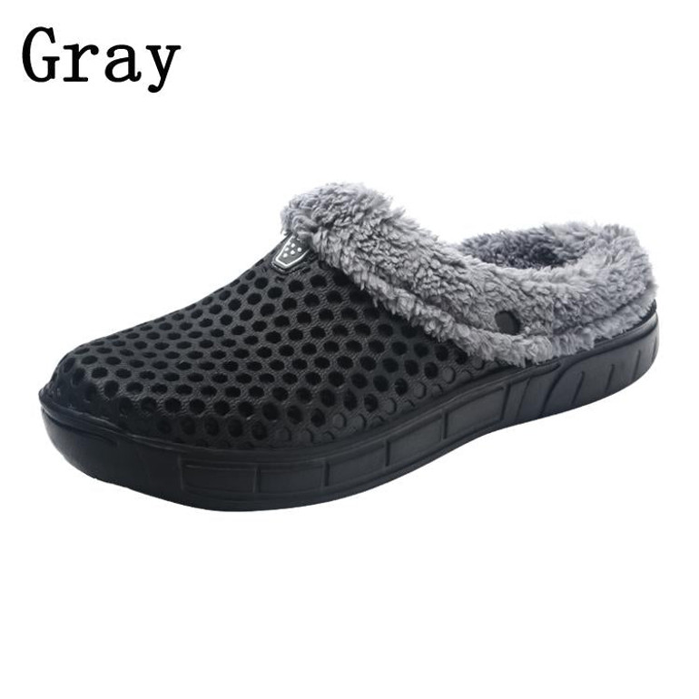 IAHEAD Men Shoes Mens Slippers Indoor Winter Slippers Men Flip Flops Men Short Plush Keep Wram Shoes pantoufle homme MU259