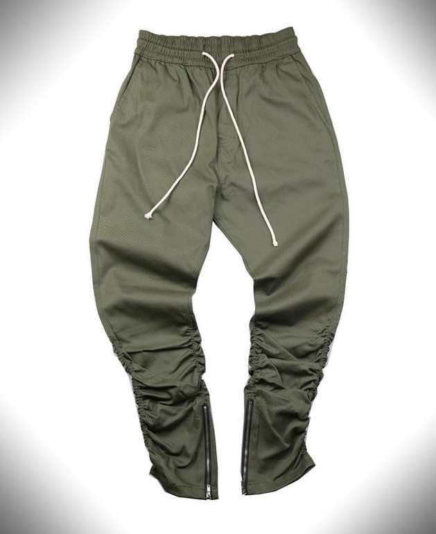 HZIJUE Cool Black/Green korean hip hop fashion pants with zippers factory connection mens urban clothing joggers men