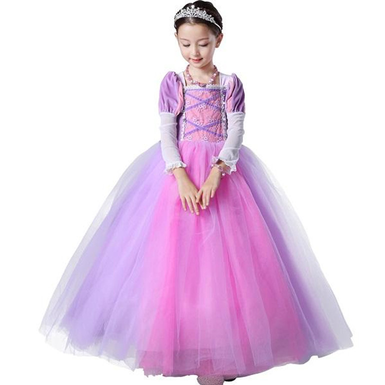 Kids Girls Princess sofia Rapunzel Dresses Full Ball Gown Long Party Dress Children Clothing Kids Cosplay Costume Masquerade