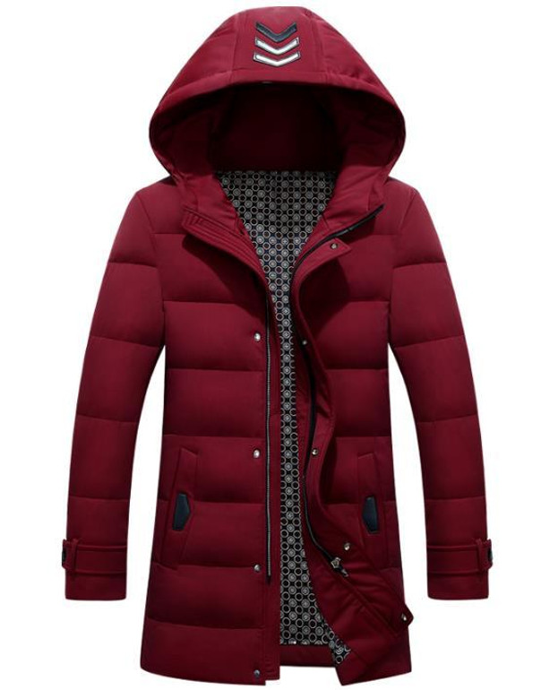 BTKSYXGS 2017 men's casual hoodies down jacket coat parka fashion winter medium-long design Thickening warm outerwear overcoat