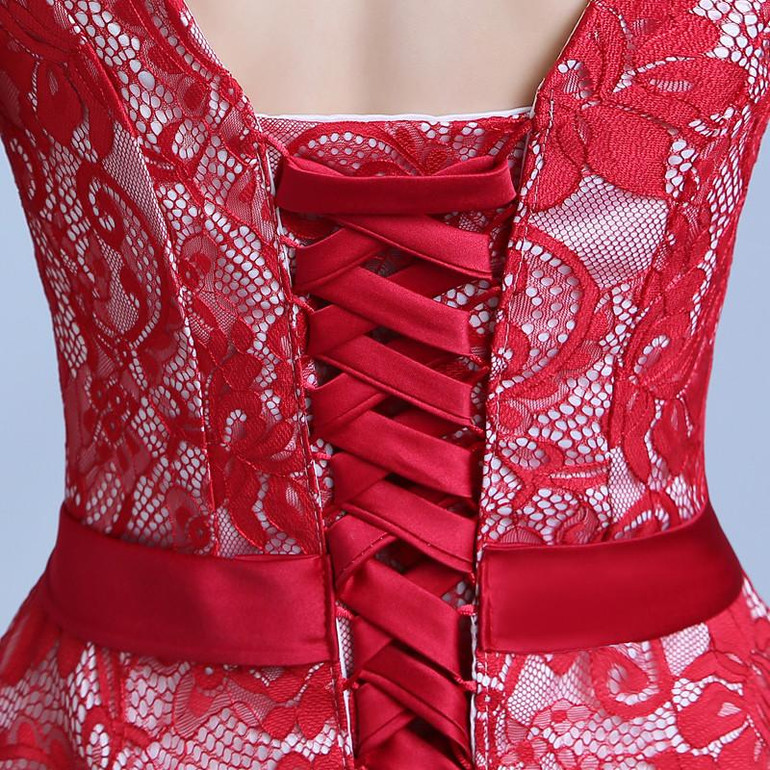 2017 Short Cocktail Dresses New Design Lace Up A-line Party Gown veatidos de festa