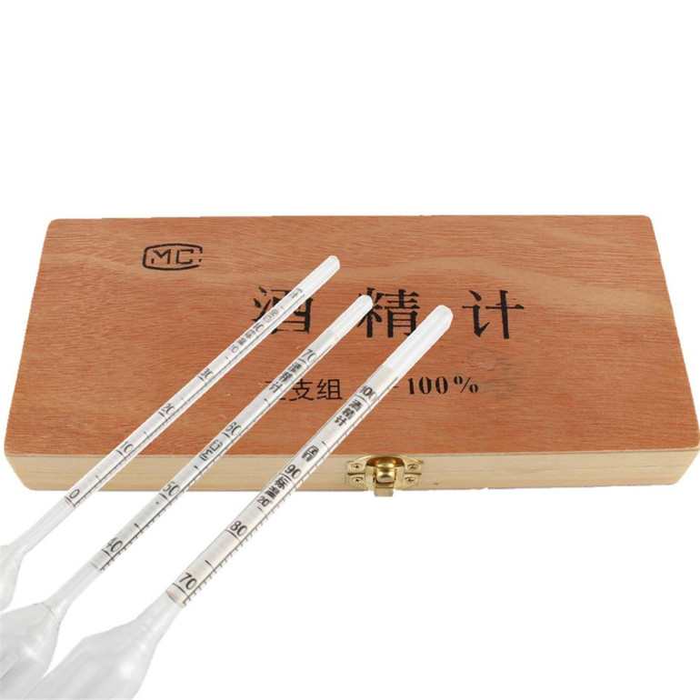 Alcohol meter AlcoholMeter with hydrothermograph for distiller alcohol Hydrometer Alcoholmeter Set 0 to 100% wine Meter Tester