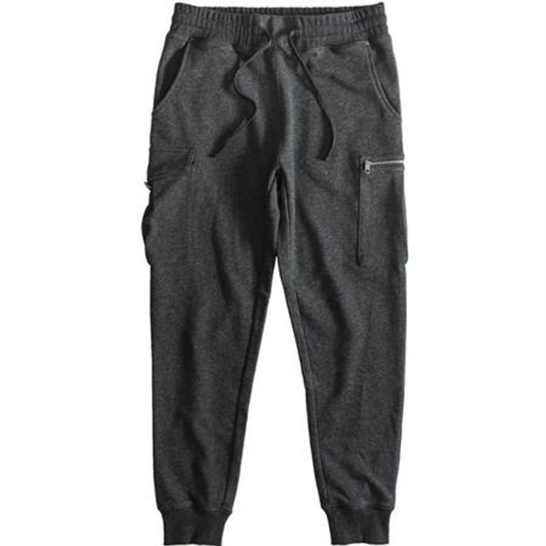 AK CLUB Brand Men Sweatpants Vintage Military Asymmetrical Leg Pockets French Terry Cotton Sweatpants Men Pencil Pants 1752034