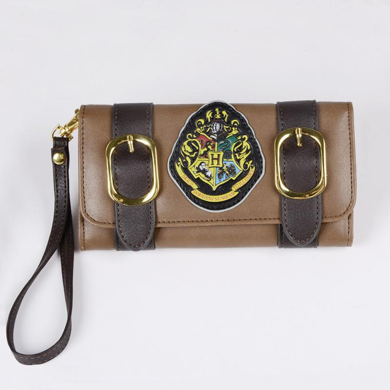 Leeshang Fashion Wristband Clutch Wallets Harry Potter Hogwarts Castle Crest Envelope Satchel Fold Wallet Purse with Tag