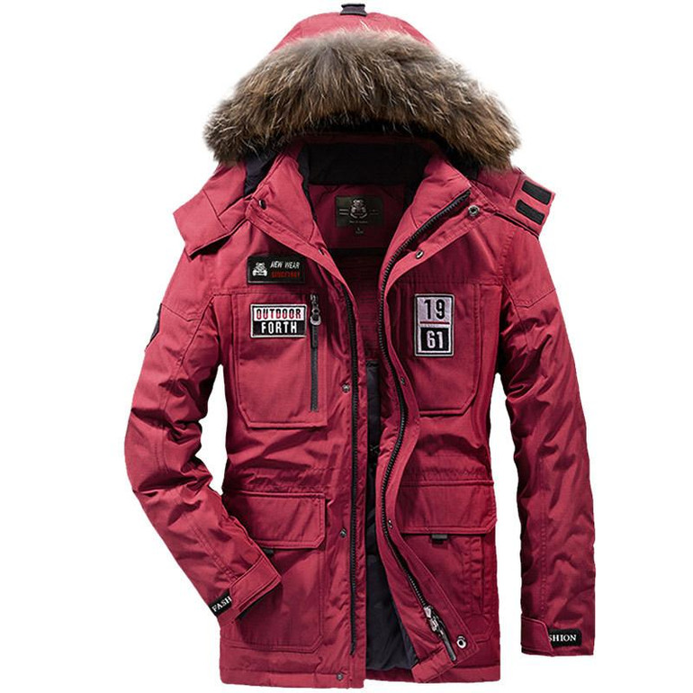 AFS JEEP Brand Clothing New Arrival Men Hooded Fur Collar Winter Down Jacket and Coat 270