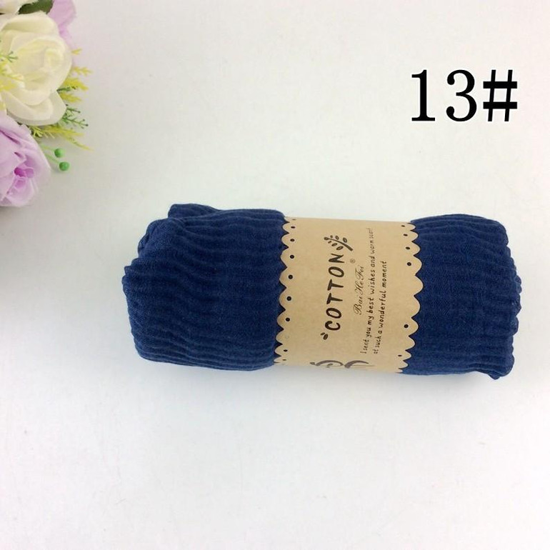 Ripples Plain Cotton Women Scarves Shawls Muslim Hijabs Long  Scarf Women Luxury Scarves And Stoles