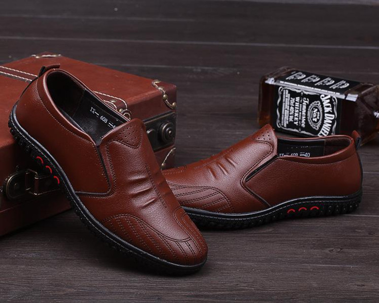 New 2016 Genuine Leather Men shoes Handmade Oxford Shoes For Men Flats Slip-on Men Casual Shoes Free Shipping