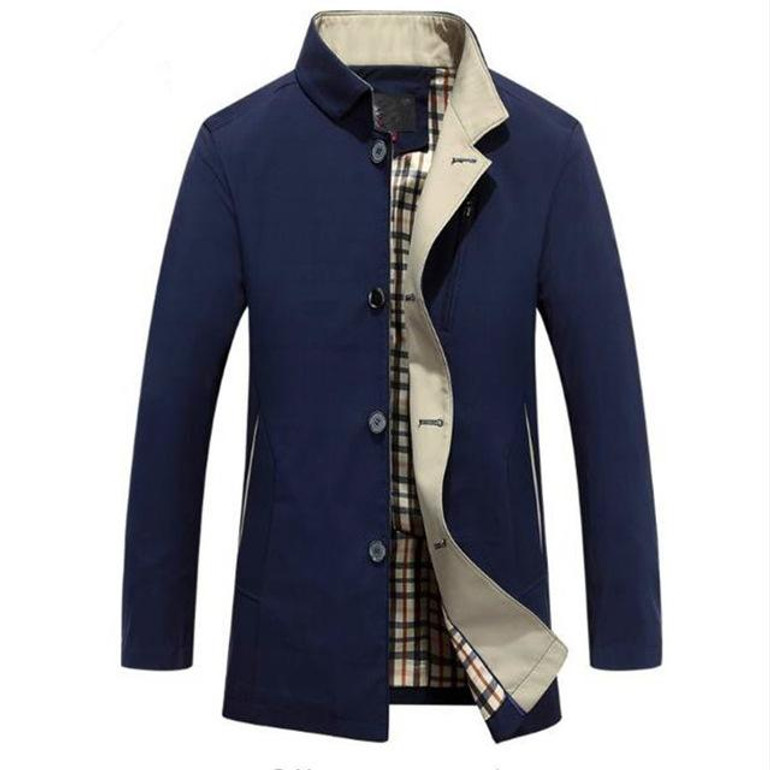 Free Shipping 2017 Men's Trench Coat Autumn Mens Jackets And Coats Slim Coat Stylish British Style Man Trench Single Breasted