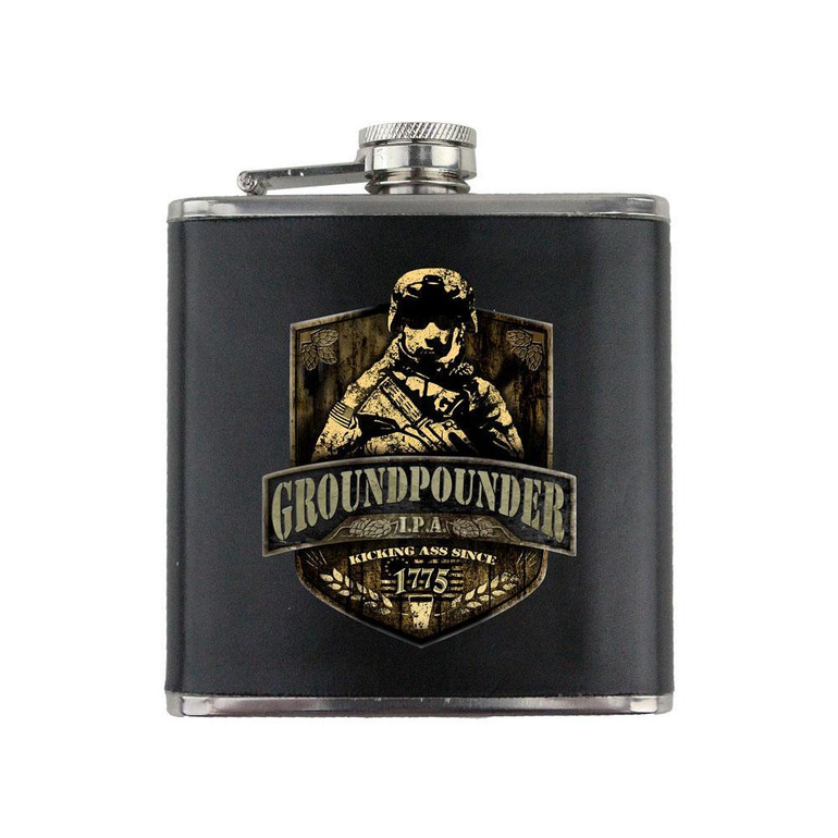Army Groundpounder IPA 6 oz. Flask with Wrap