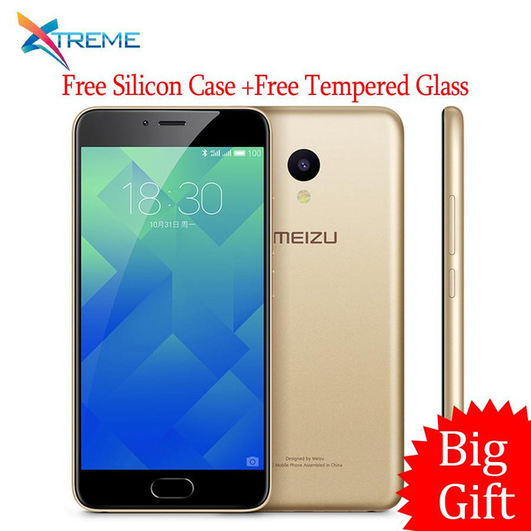 Original Meizu M5 Meilan 5 4G LTE MTK6750 Octa Core 2/3GB RAM 16/32GB ROM 5.2" 1280x720 13.0MP Fingerprint ID 3070mAh OTA Update