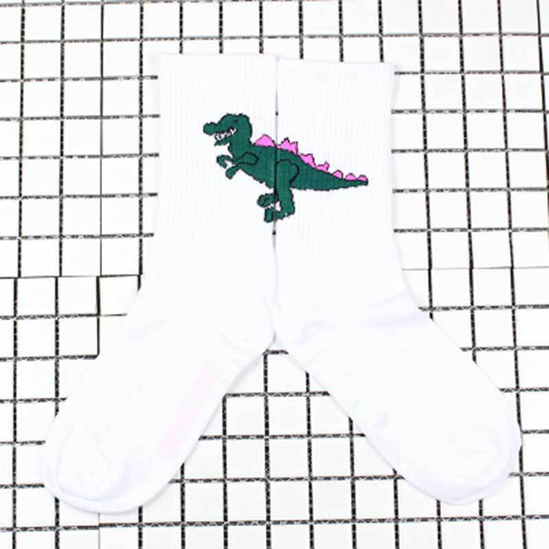 Harajuku Style Funny Patterned Socks Hipster Fire Dinosaur Print Short Art Socks Sporty Women Pink Pistol Ankle Socks Female SOX Harajuku Style Funny Patterned Socks Hipster Fire Dinosaur Print Short Art Socks Sporty Women Pink Pistol Ankle Socks Female SOX