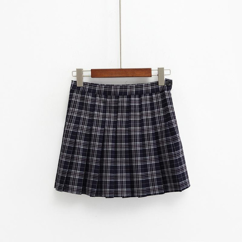 harajuku skirts womens 2017 korean summer style new plaid pleated skirt rock kawaii high waist fashion women clothing