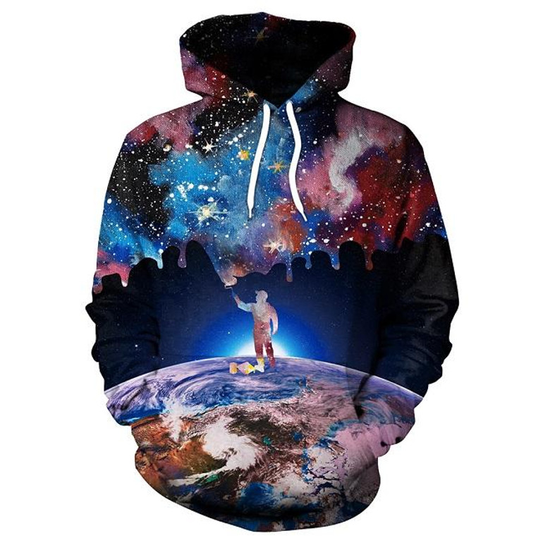 New Style Hoodies Sweatshirts Galaxy Space 3D Printed Hoodie Hooded Hoody Bts